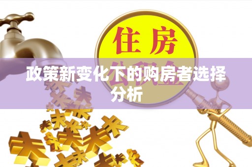 万年政策新变化下的购房者选择分析